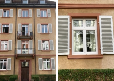 Fassadenfenster mit Oberlicht und Dachflächenfenster