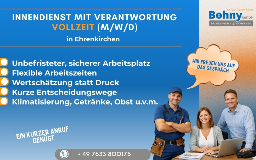 Innendienst mit Verantwortung (m/w/d)